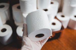 Avoid using toilet paper on the toilet seat
