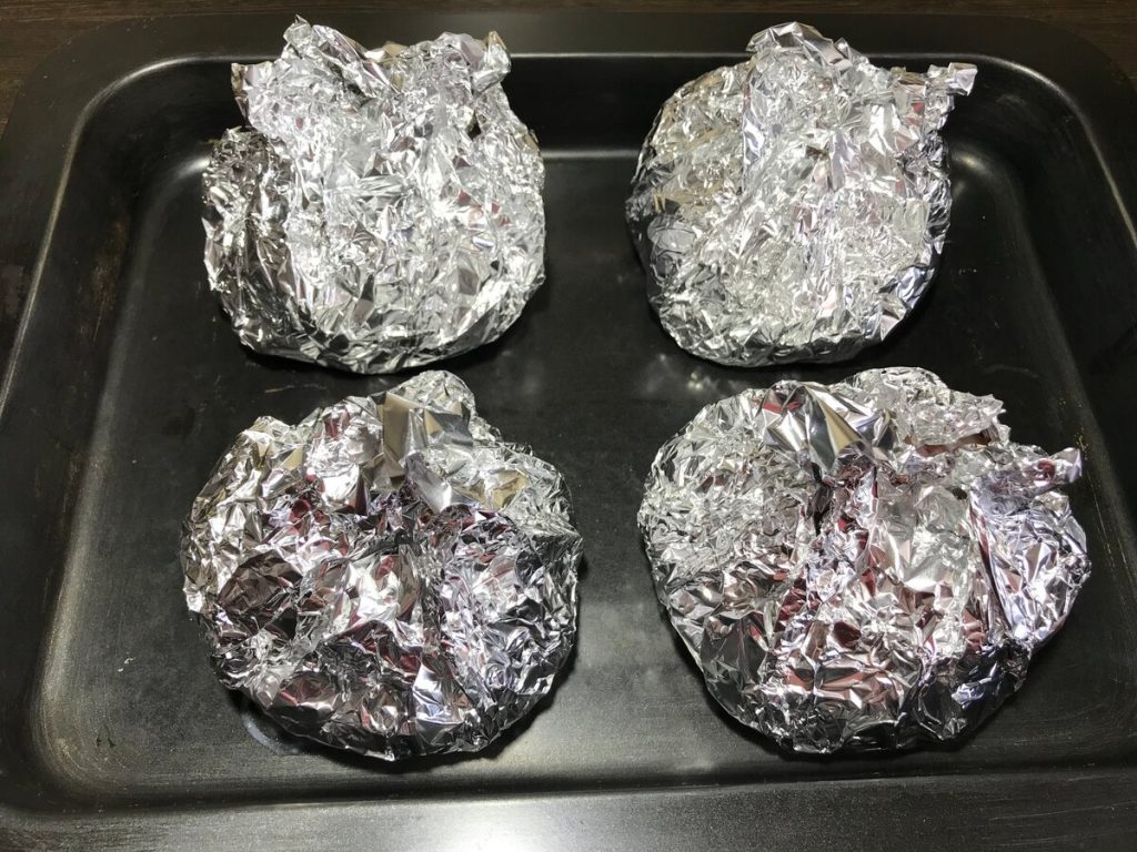 aluminium foil in oven