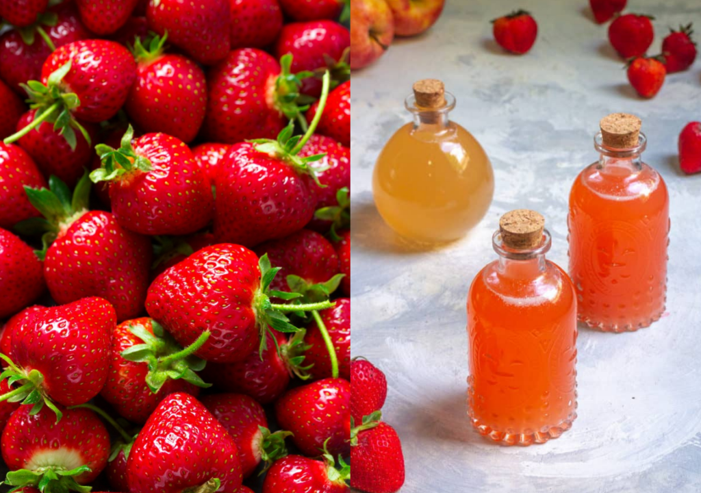 strawberries vinegar